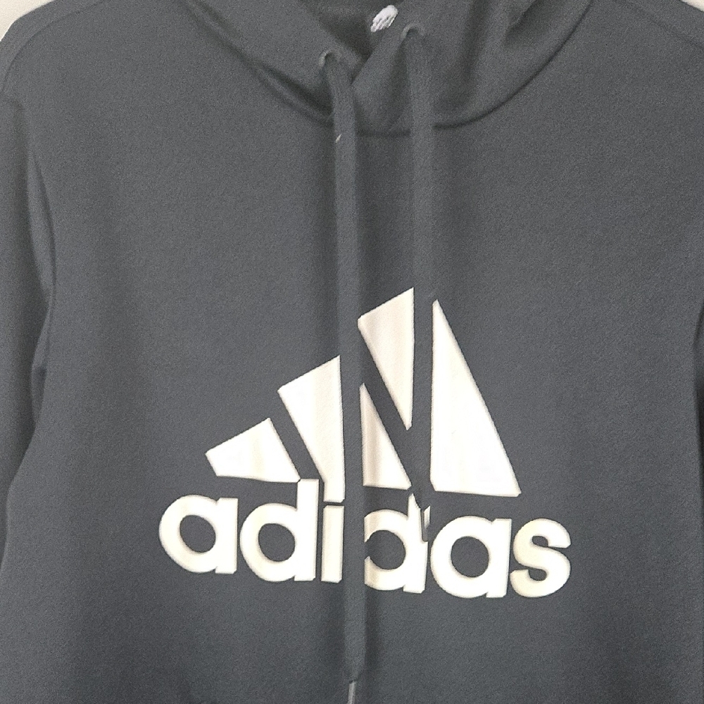 Adidas Womens Aeroready Pullover Hoodie Black White Logo Size Medium M - Picture 3 of 8